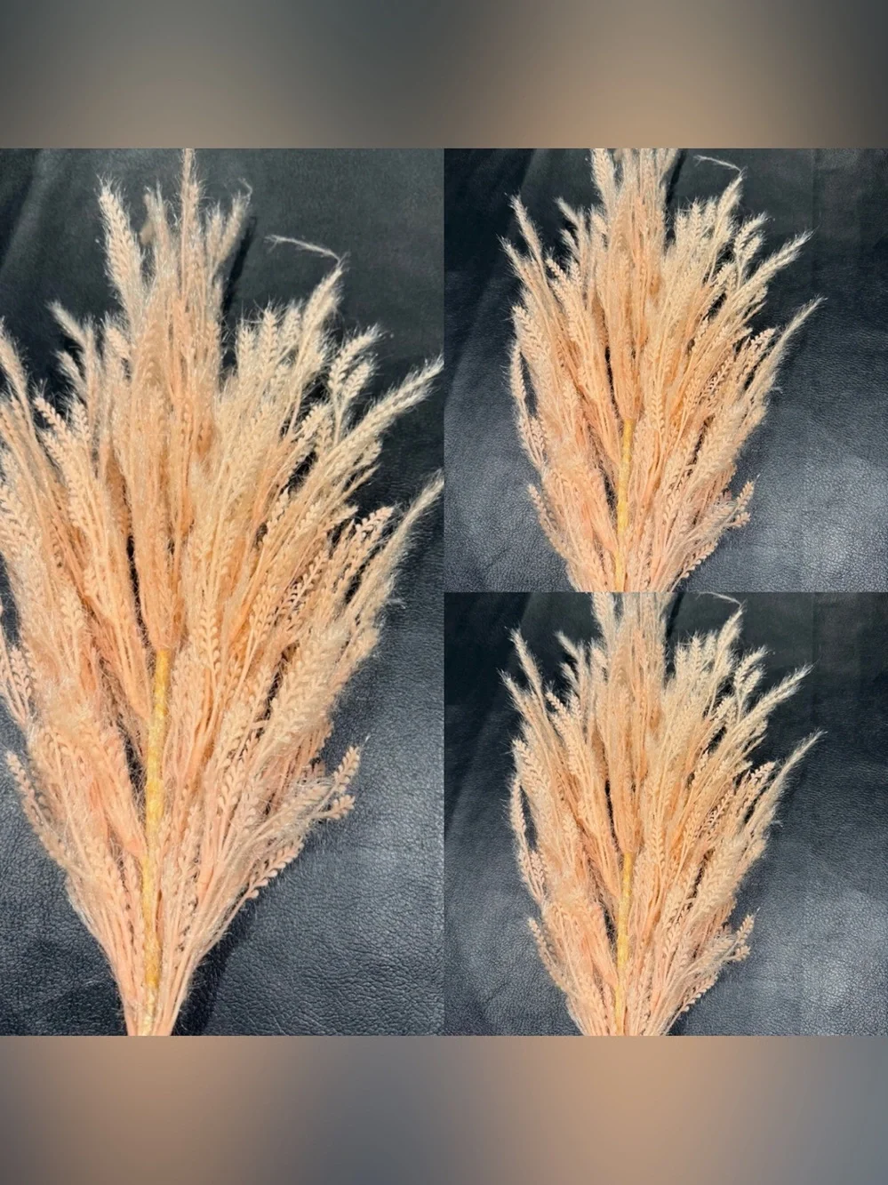 Threshold Dried Wheat Stem Bundle - Soft Peach Beige (Qty 3) 6 Stems Total! NWT